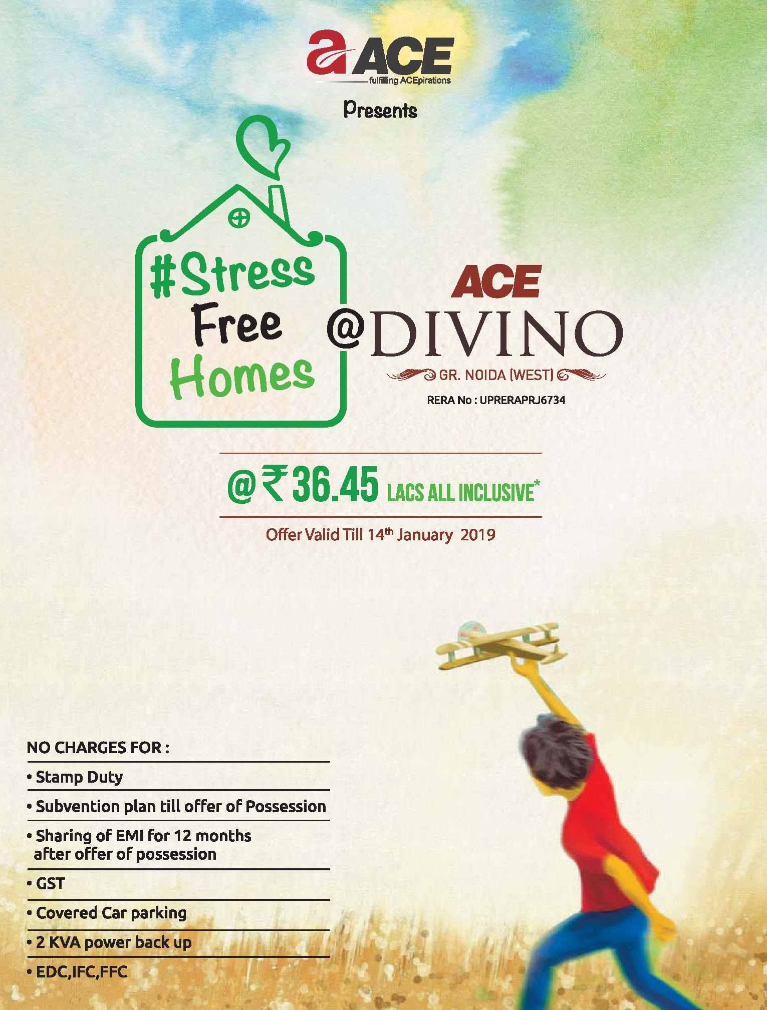 Book home @ Rs 36.45 Lacs at Ace Divino in Noida Update